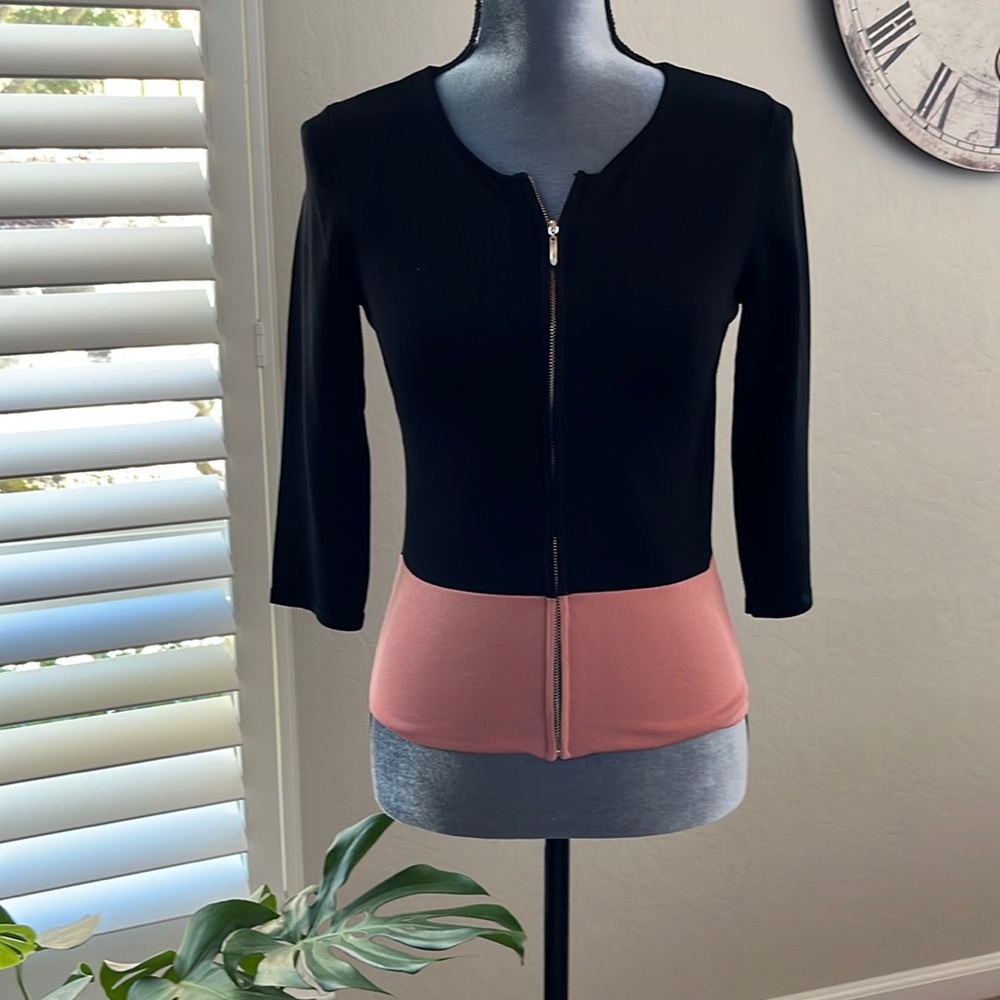 White House Black Market Zip front sweater